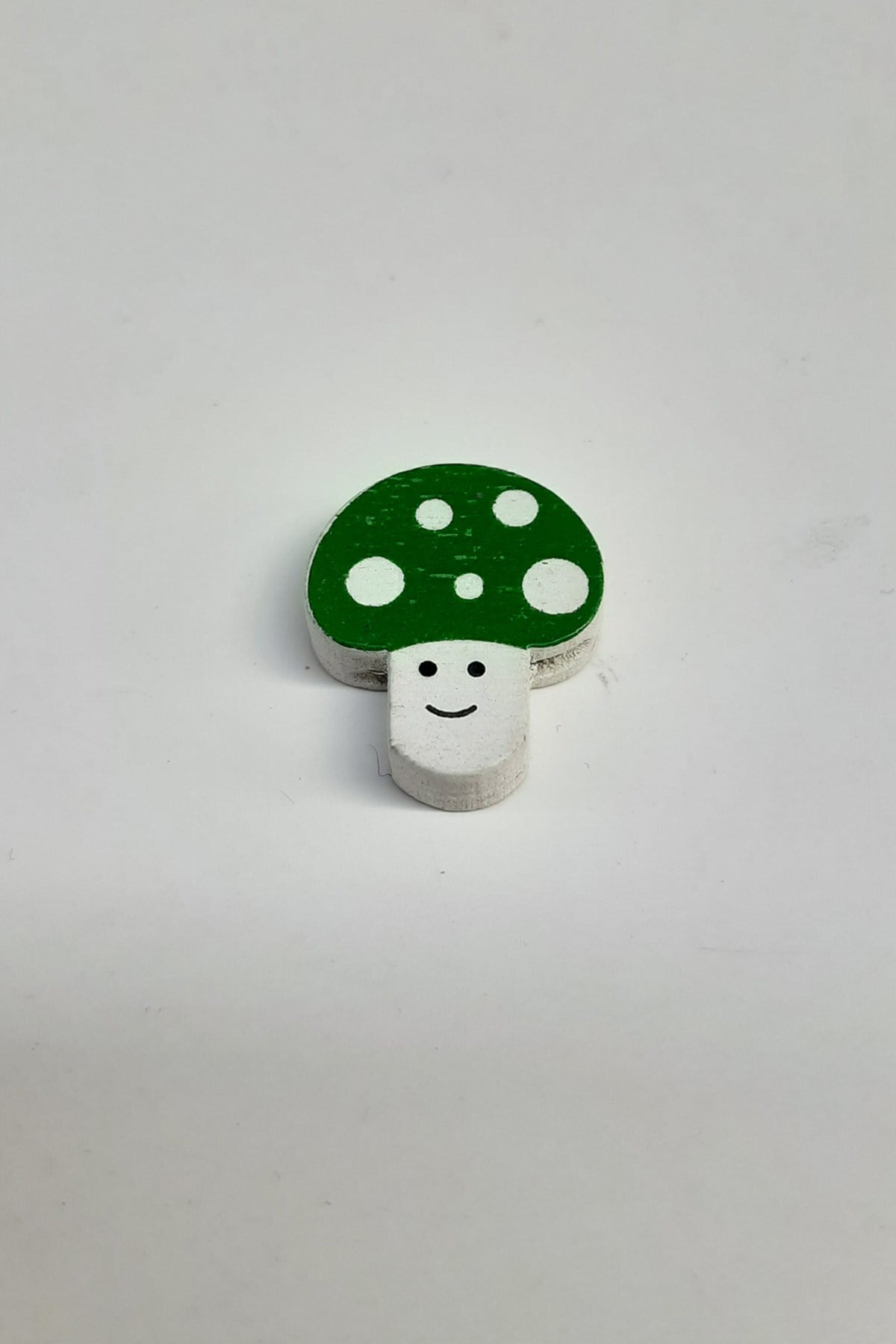 Mushroom Modified Green Wooden Beads