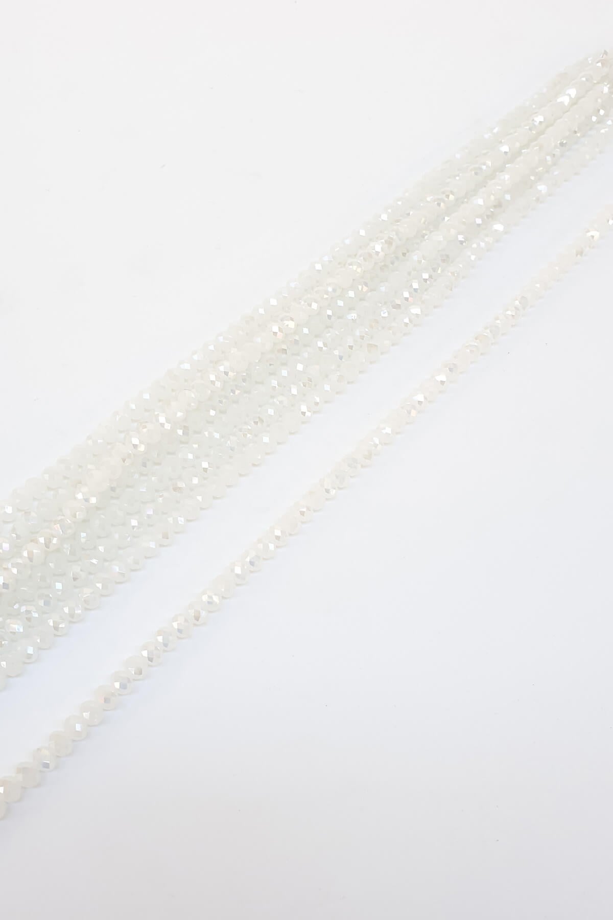 Matte White Crystal Beads 6 Mm