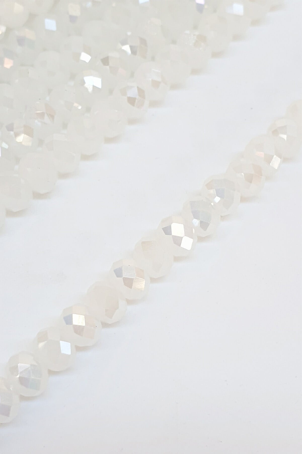 Matte White Crystal Beads 6 Mm