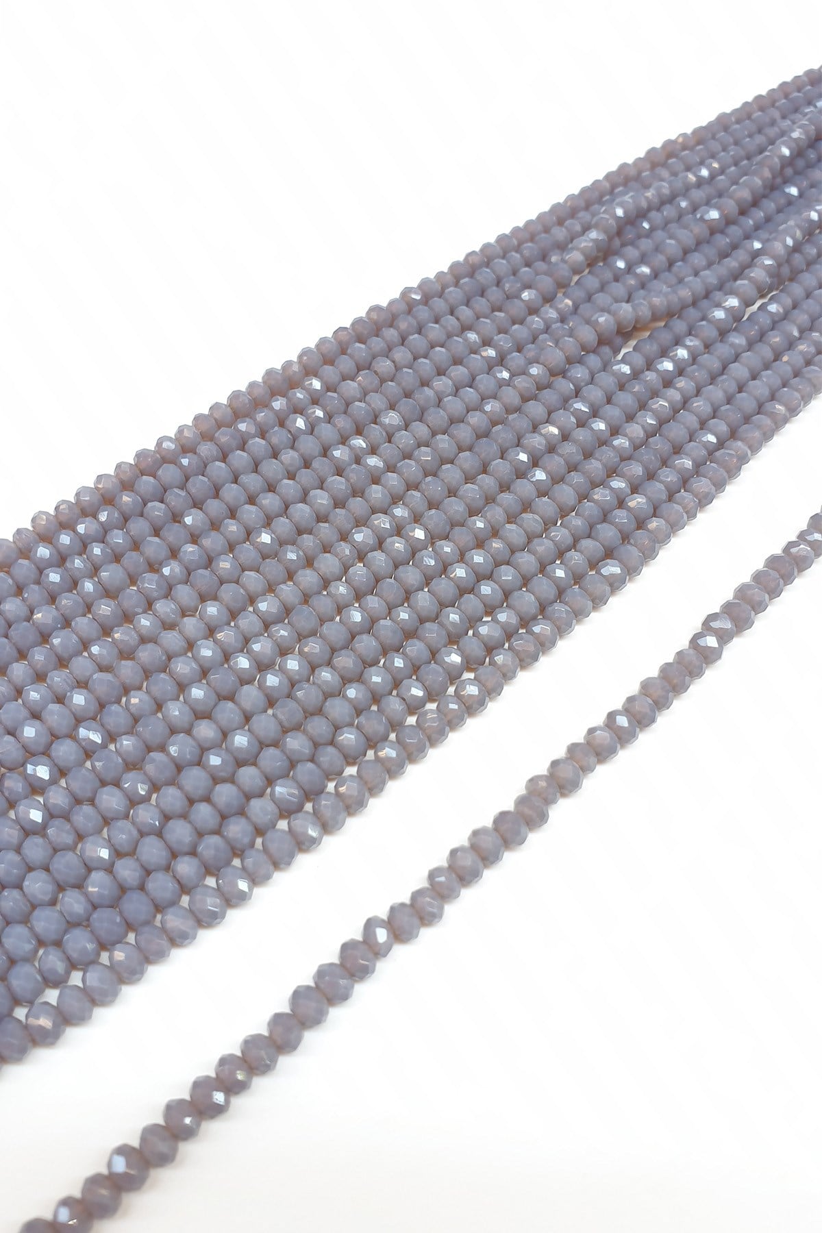 Mat Gri Kristal Boncuk 4 Mm