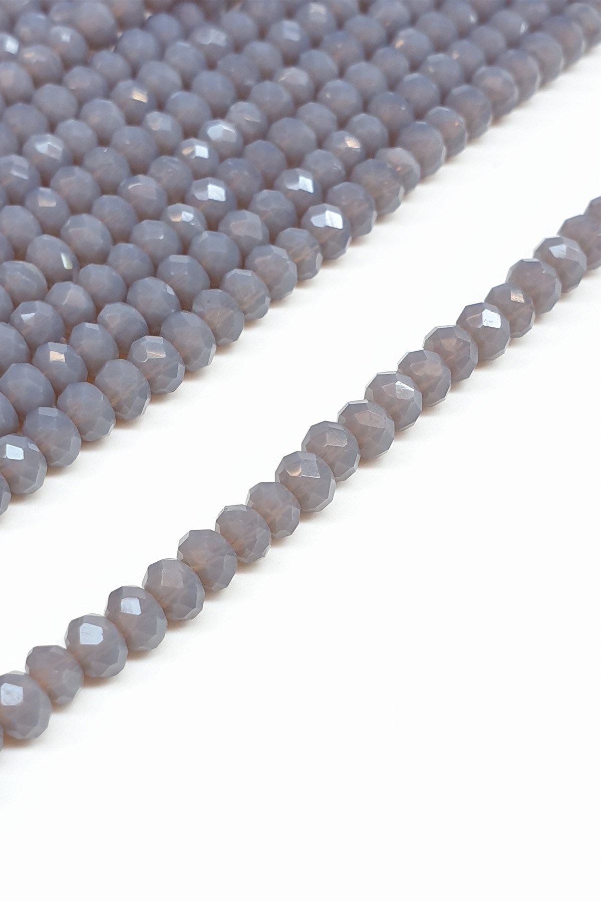 Mat Gri Kristal Boncuk 4 Mm