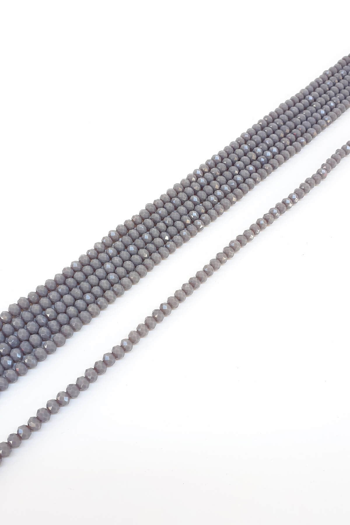Matte Dark Gray Crystal Beads 6 Mm