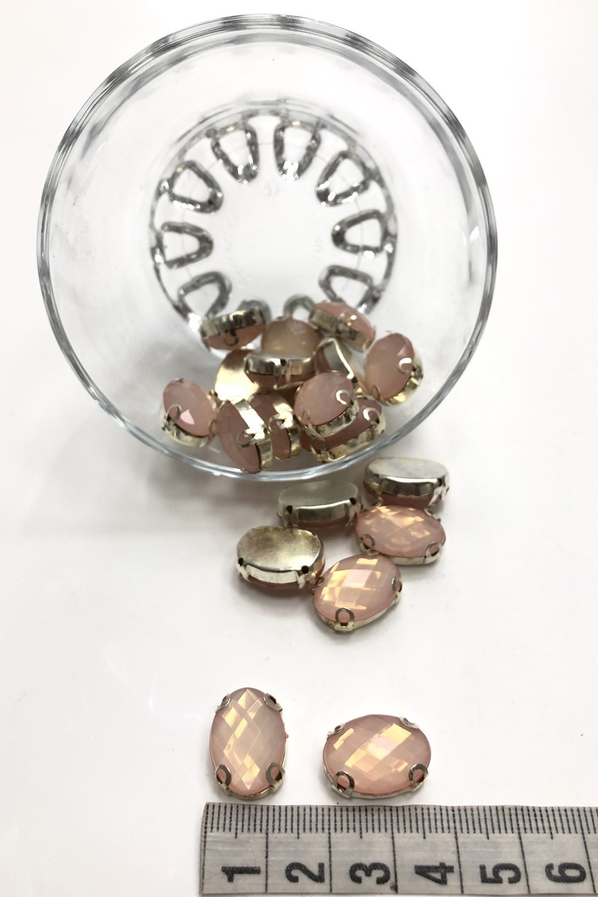 Matte Powder Oval Strut Stone 10 pcs