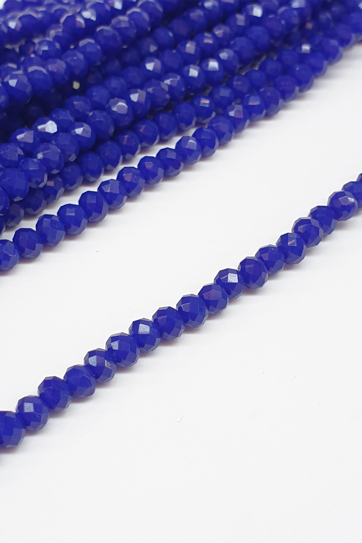 Mat Saks Mavisi Kristal Boncuk 4 Mm