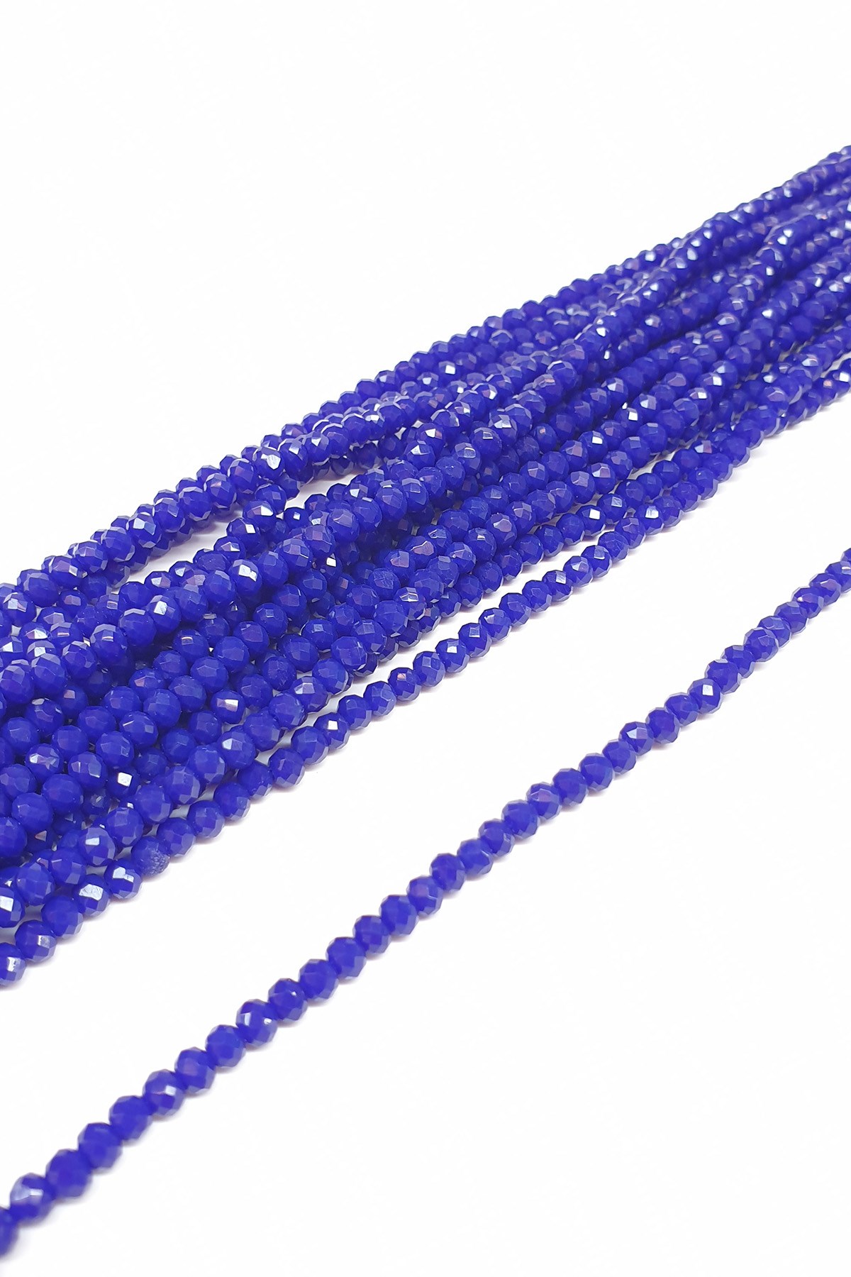 Mat Saks Mavisi Kristal Boncuk 4 Mm