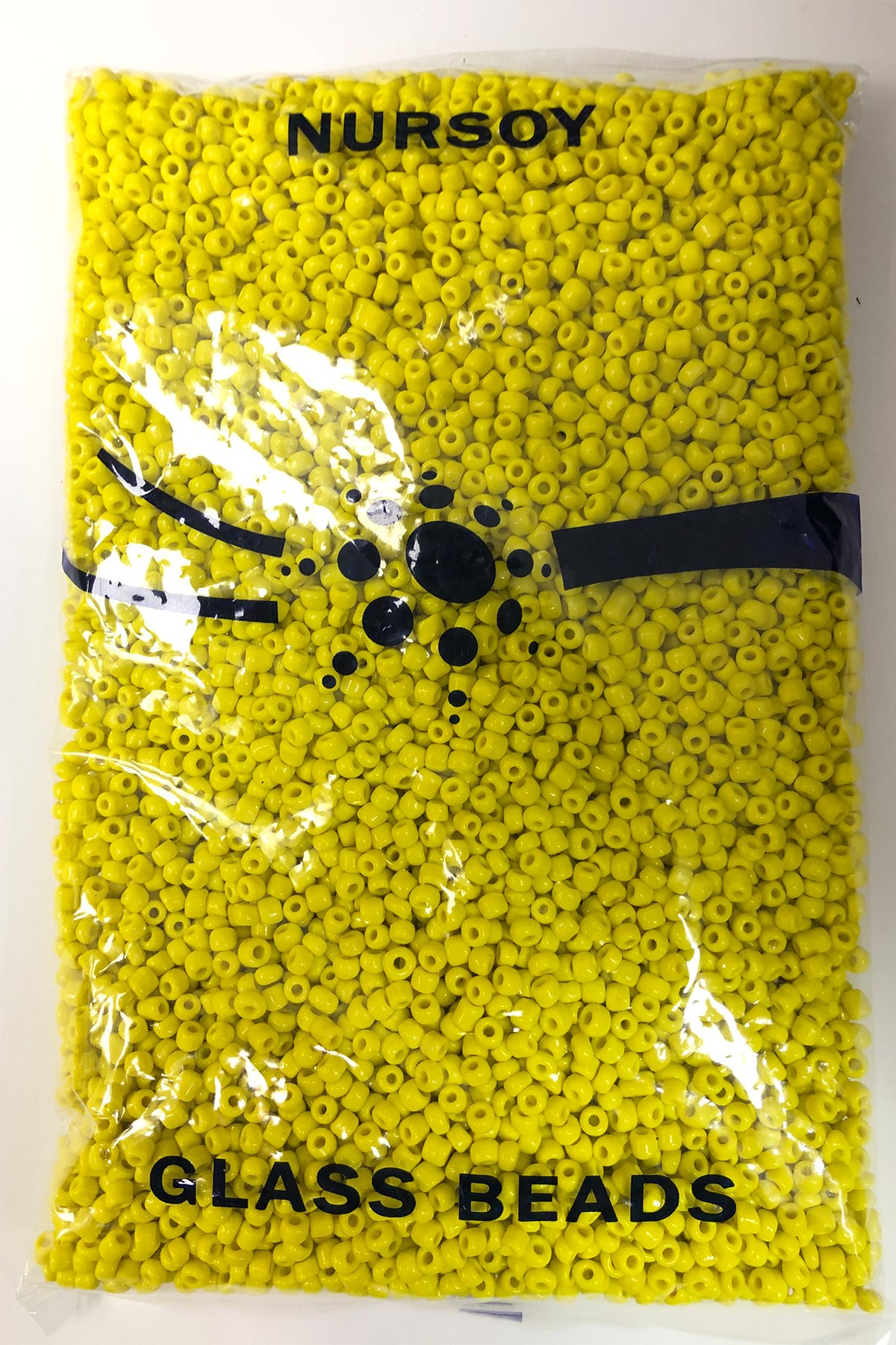Mat Sarı Kum Boncuk 4 mm 500 gr