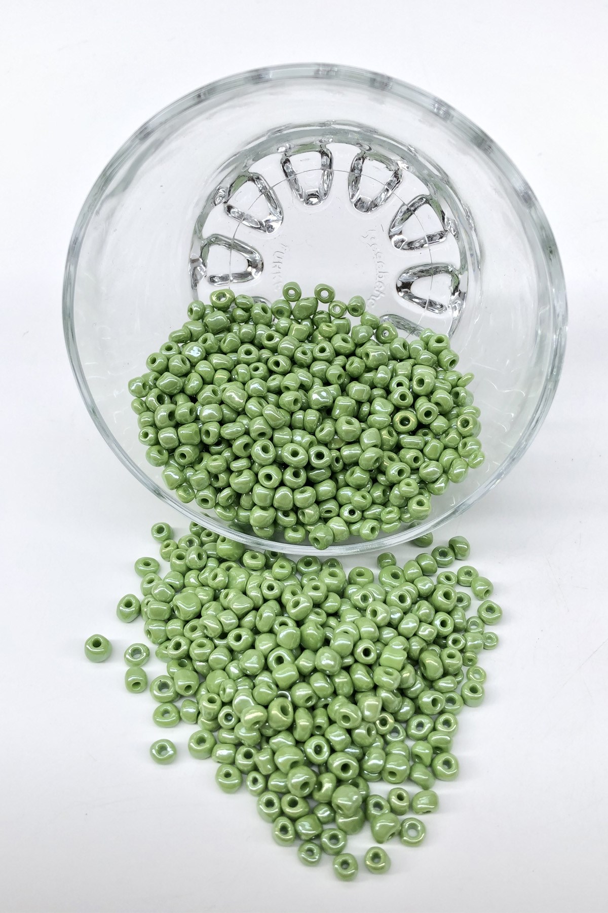 Matte Green Sand Beads 4 mm