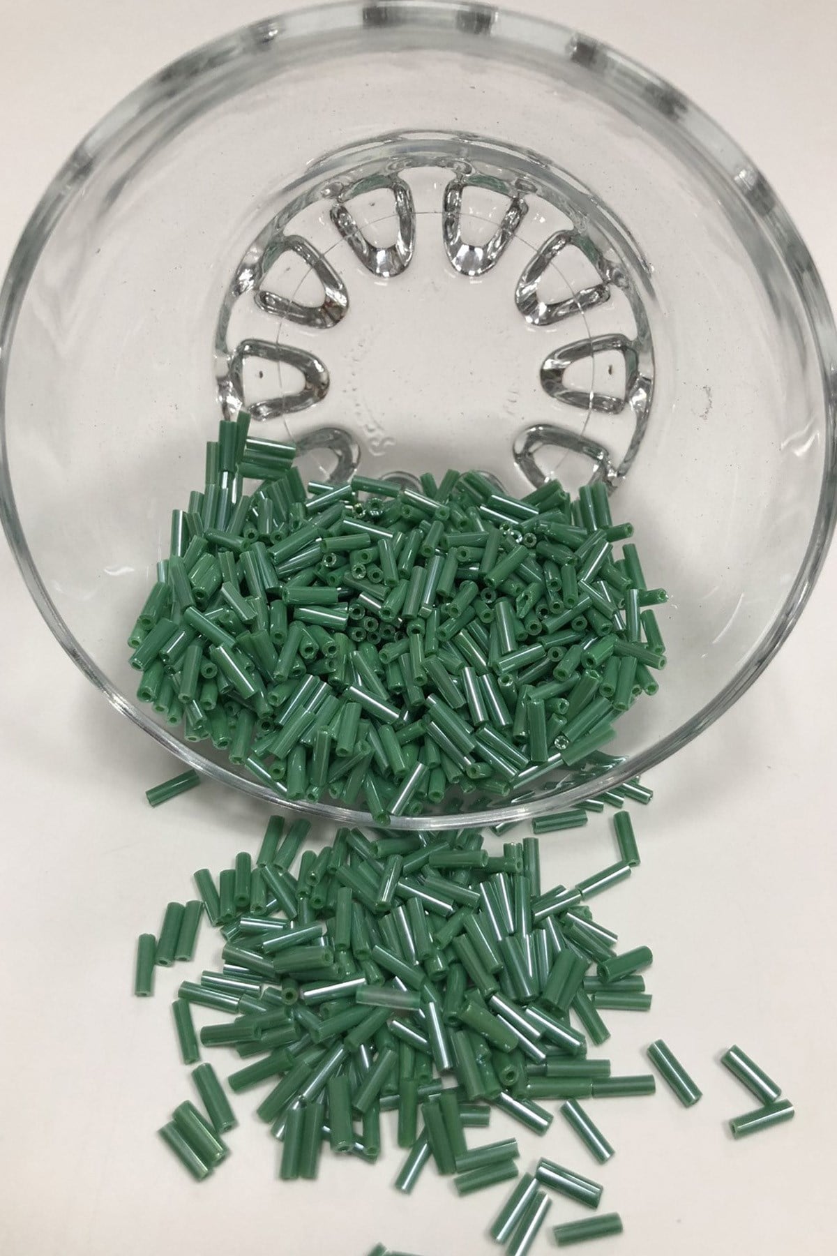 Matte Green Color Pipe Beads 5 mm