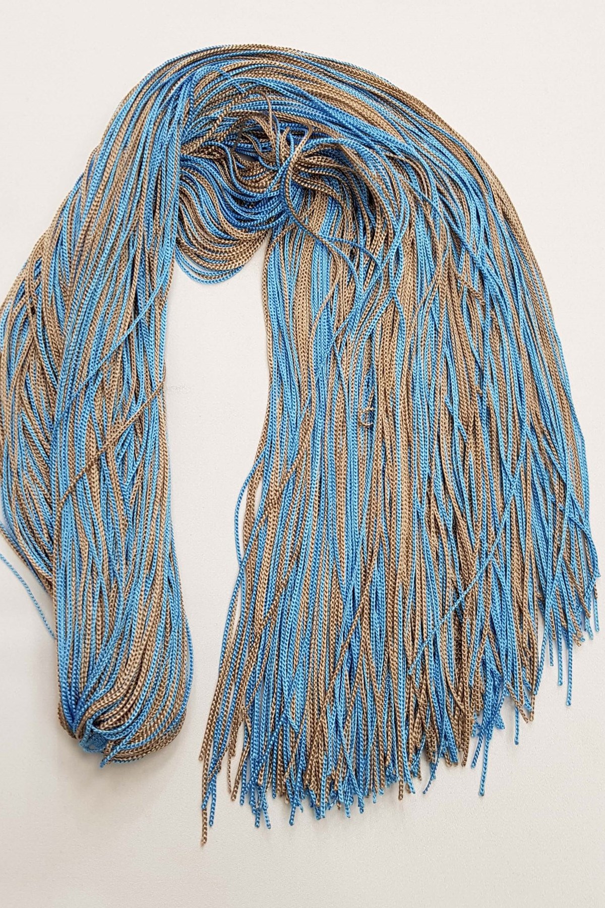 Mavi- Vizon Tek Bağ Saçaklı Püskül 60 cm (1 adet)