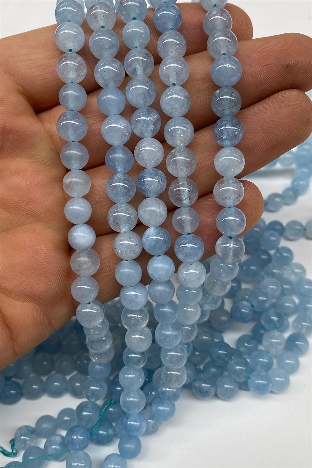 Mavi Ceyt Doğal Taş Dizi 8 mm