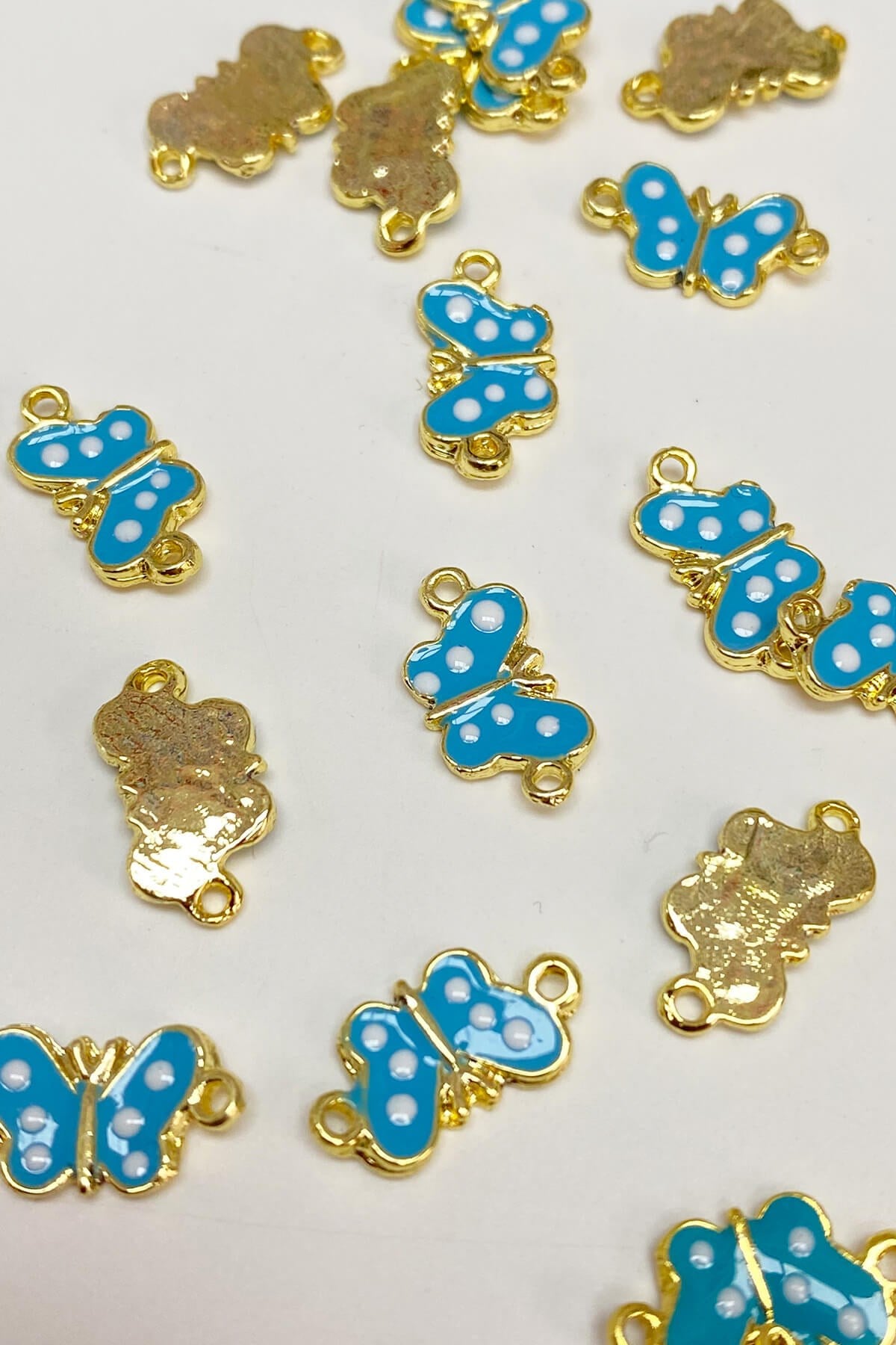 Blue Double-Sided Butterfly Model Bracelet Tip 1 Piece