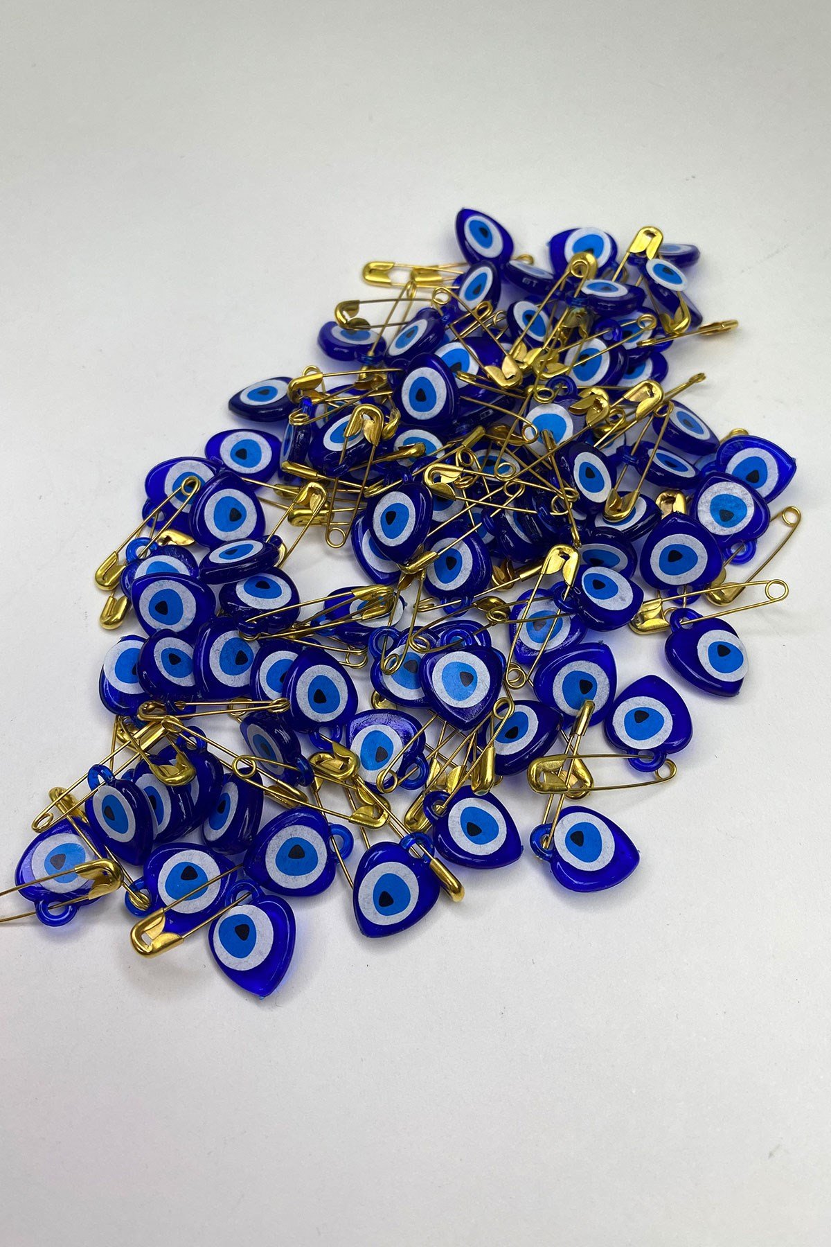 Blue Needle Evil Eye Bead 50 pcs