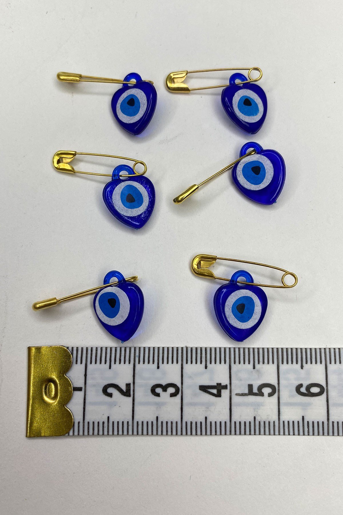 Blue Needle Evil Eye Bead 50 pcs