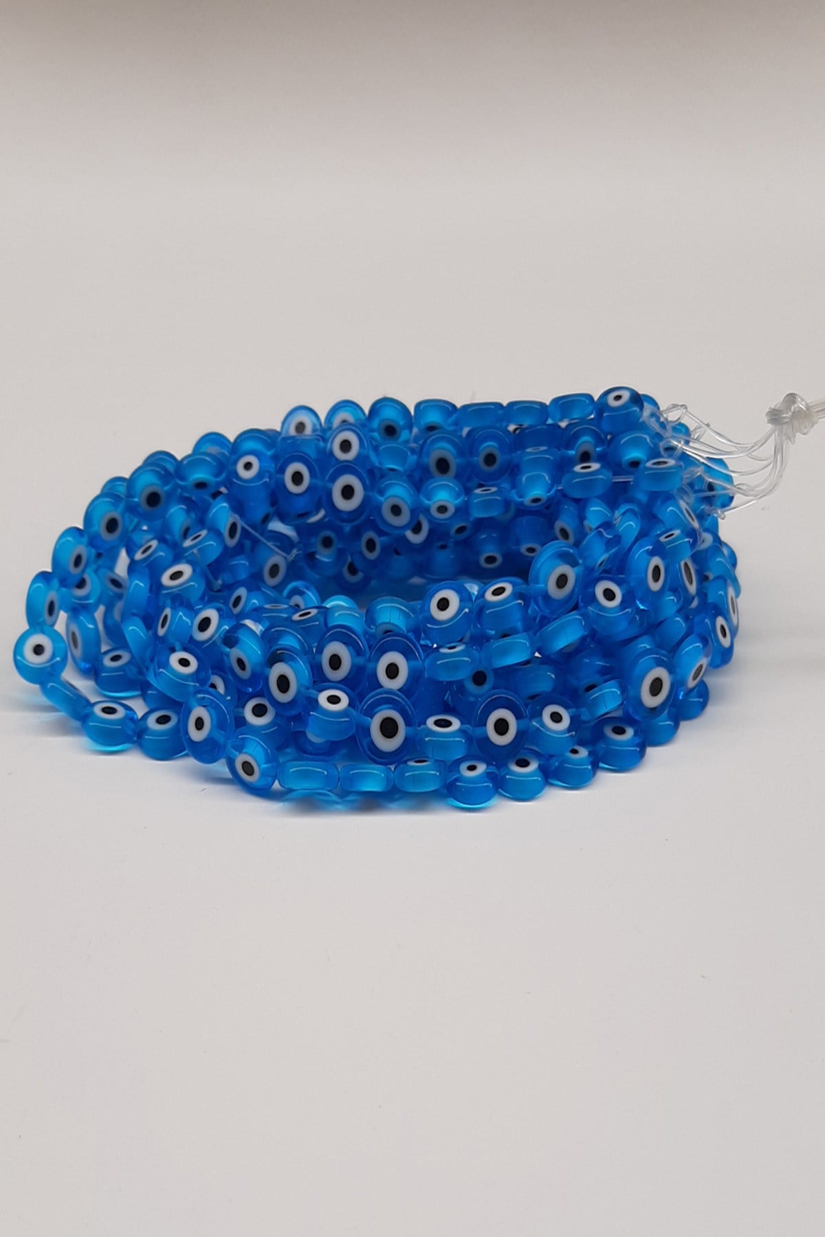 Mavi Renk Yassı Cam Nazar Boncuğu
