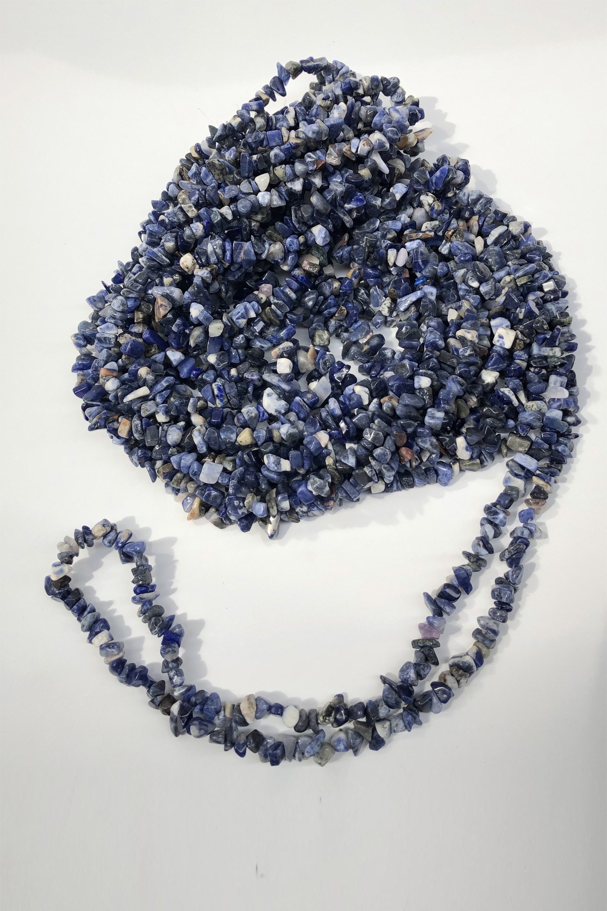 Blue Color Pebble Beads