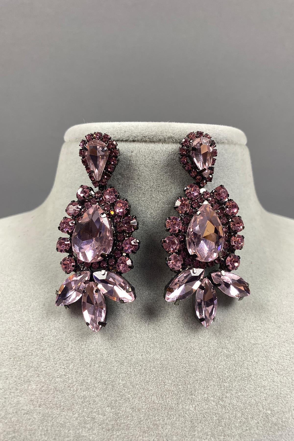 Shuttle Stone Drop Earrings for Evening Dress