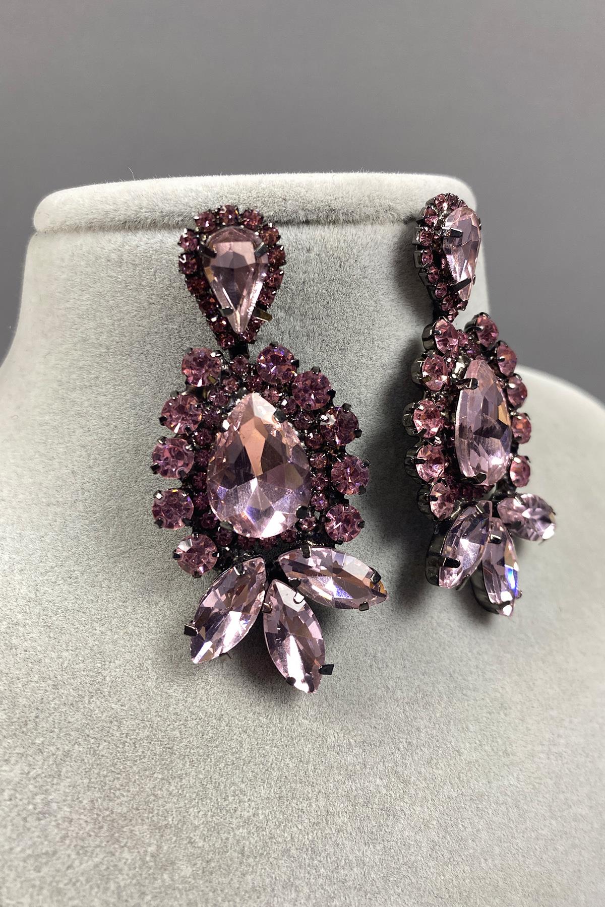 Shuttle Stone Drop Earrings for Evening Dress