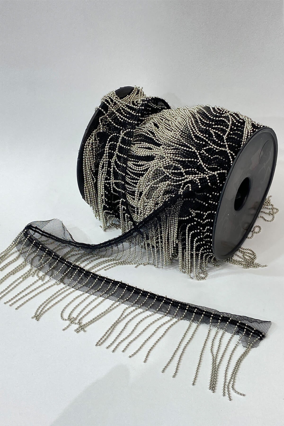 Metal Chain Tasseled Fringe Ribbon 1 mt