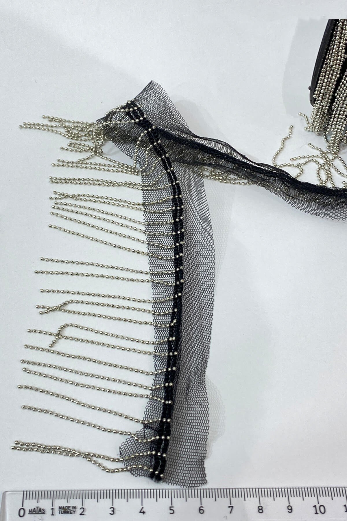 Metal Chain Tasseled Fringe Ribbon 1 mt