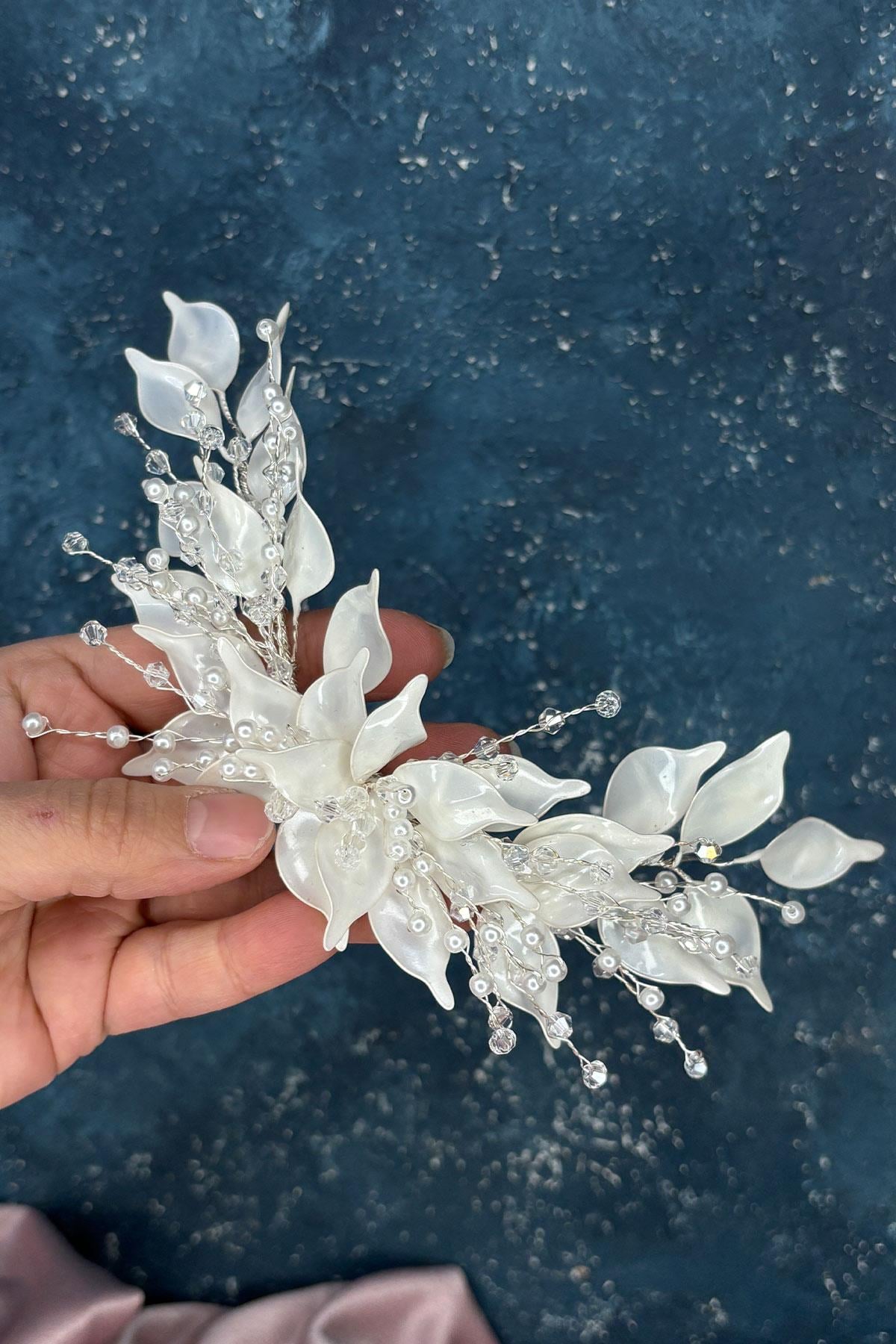 Mine Sedef Resin Bridal Hair and Turban Accessory