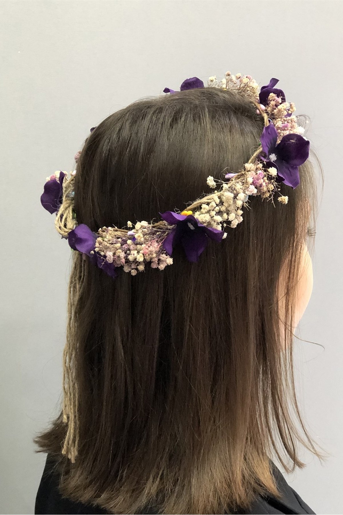 Purple Gypsum Hydrangea Flower Crown