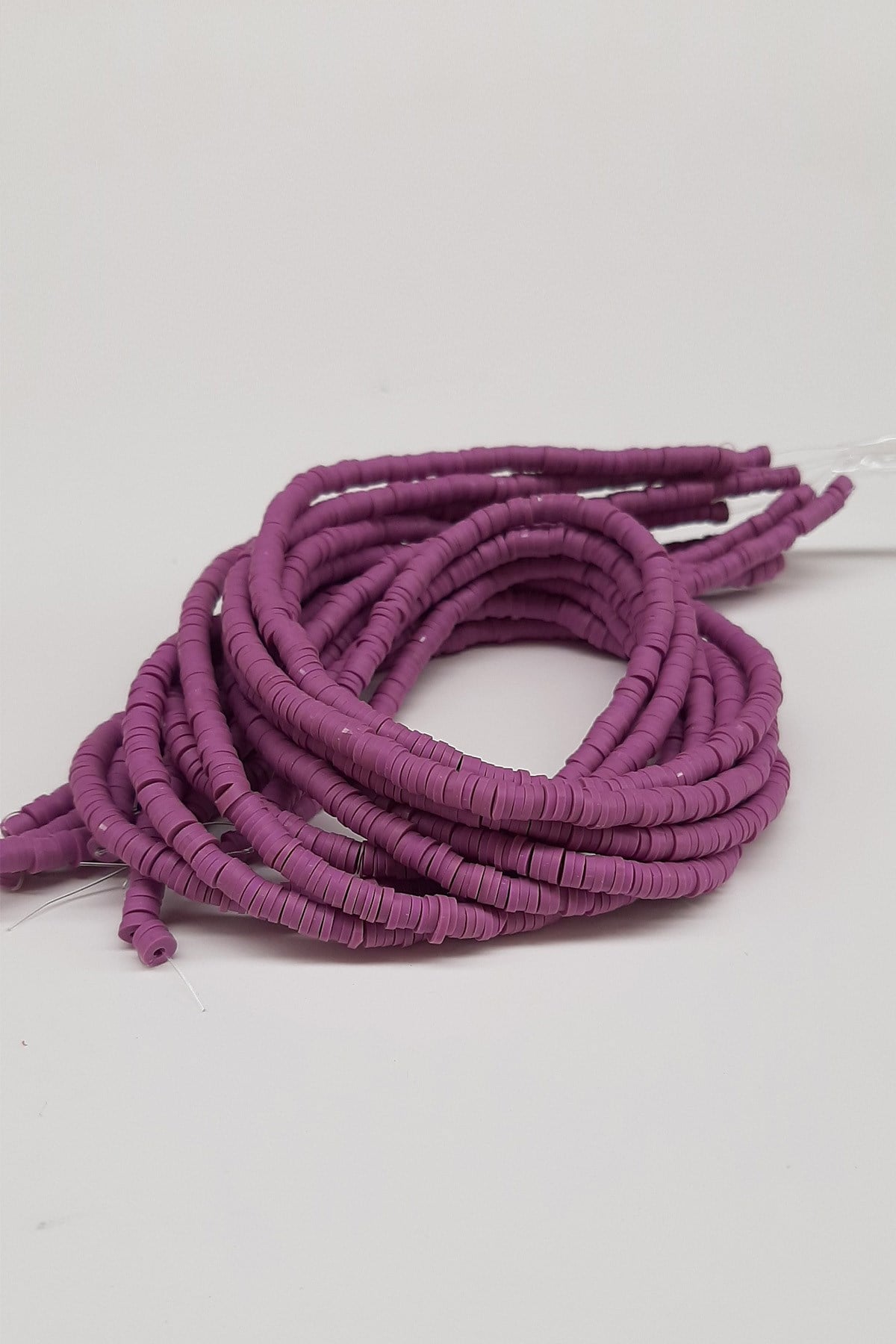 Mor Fimo Hamur Boncuk 4mm