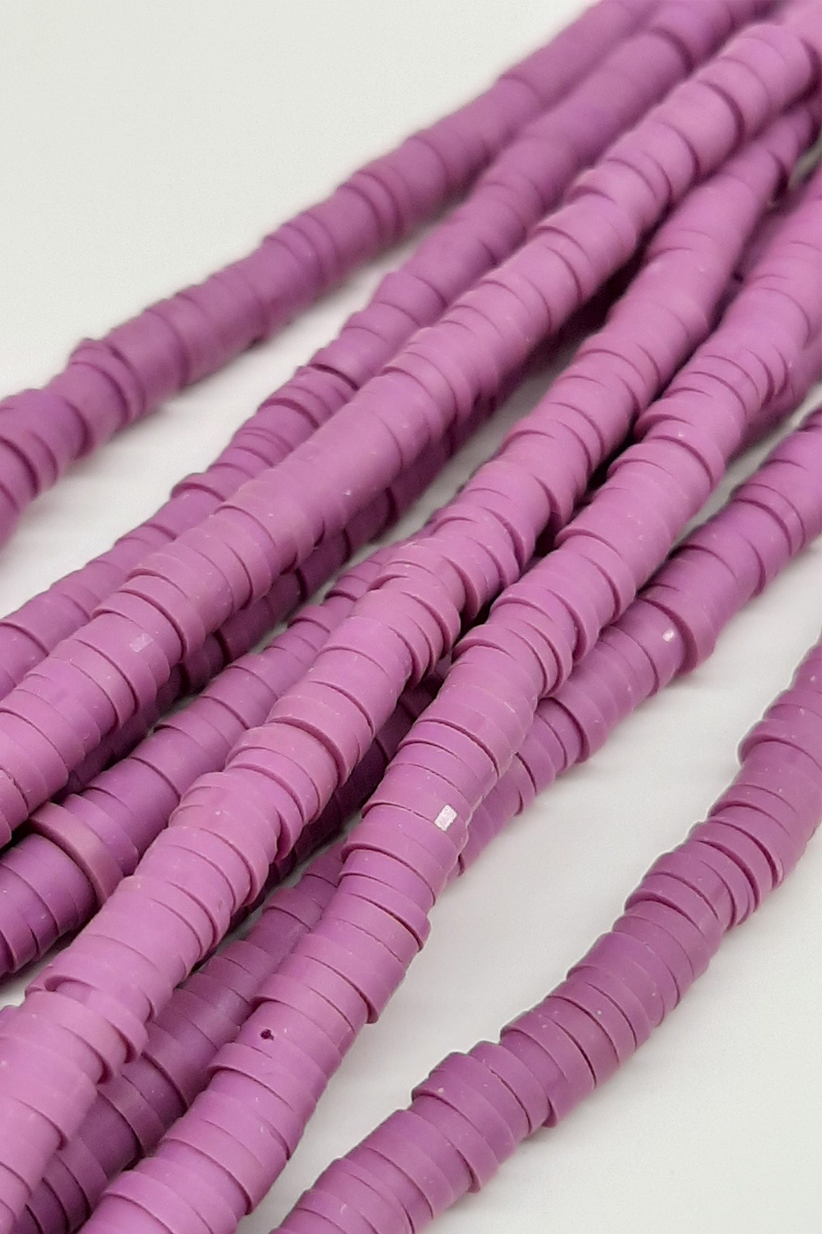 Mor Fimo Hamur Boncuk 4mm