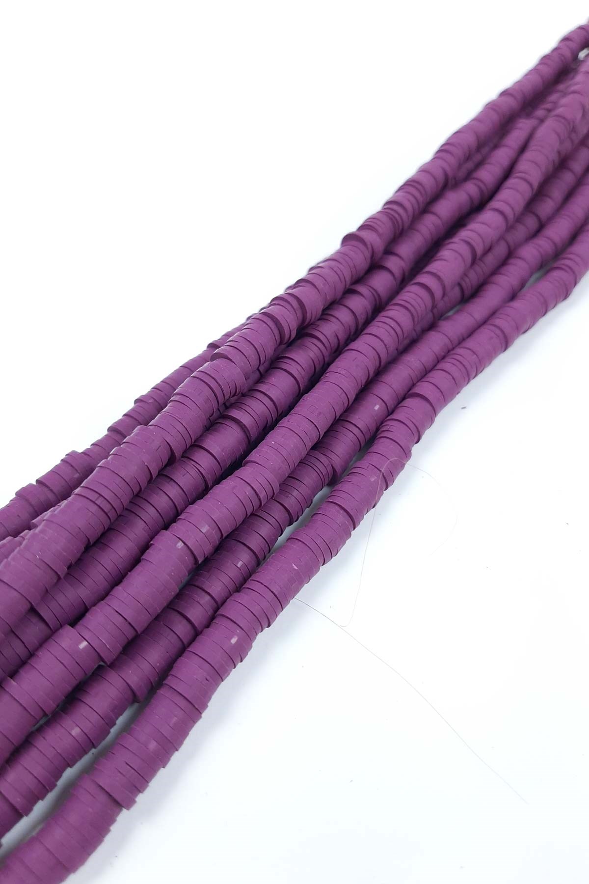 Mor Fimo Mor Hamur Boncuk