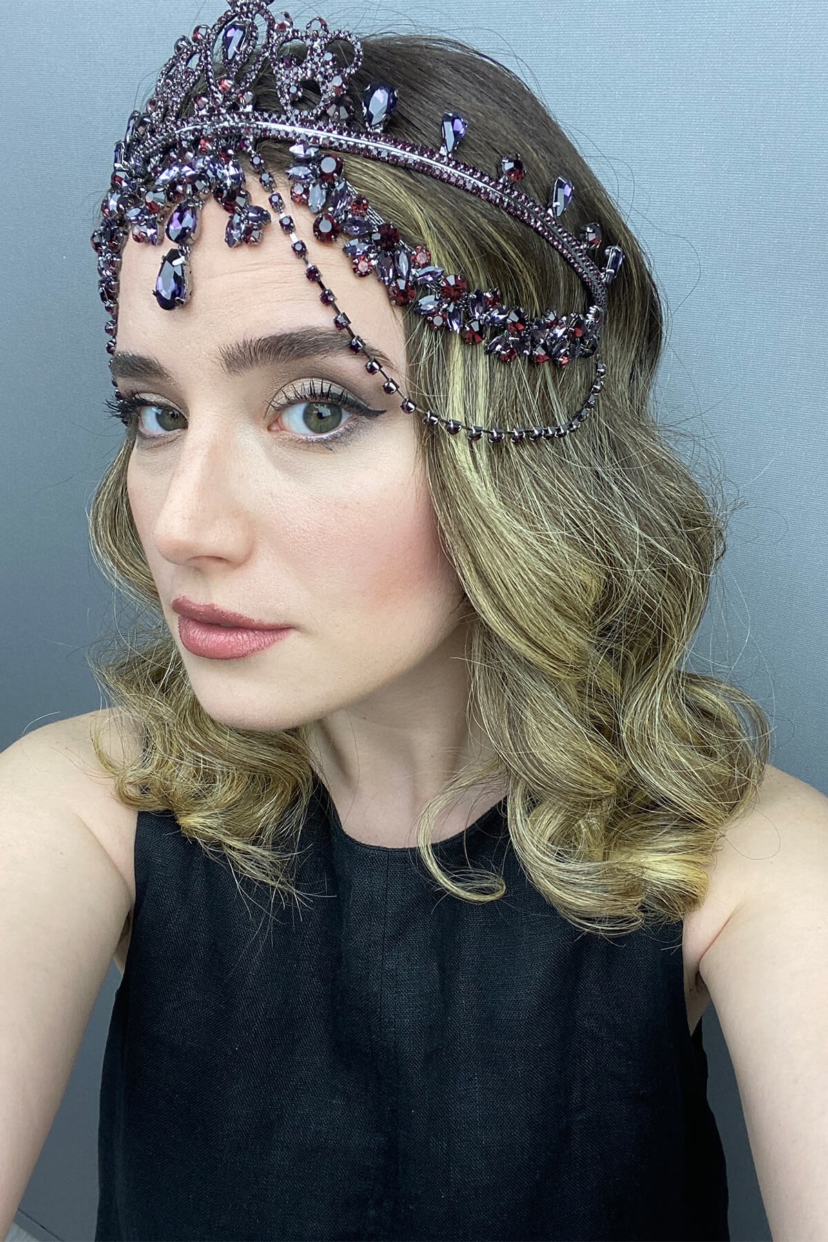 Purple Hürrem Bridal Henna Crown