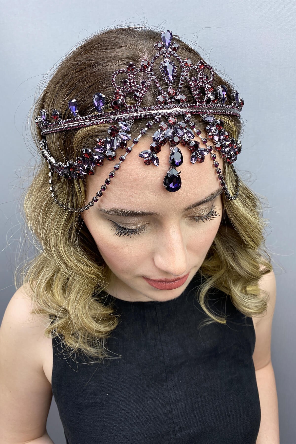 Purple Hürrem Bridal Henna Crown