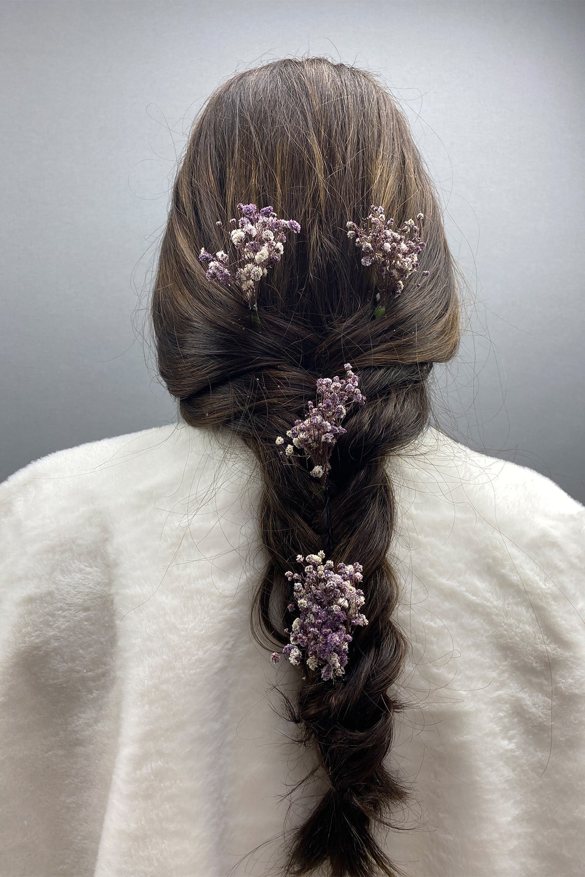Purple Shocked Natural Gypsum Hair Accessory 5 Pieces