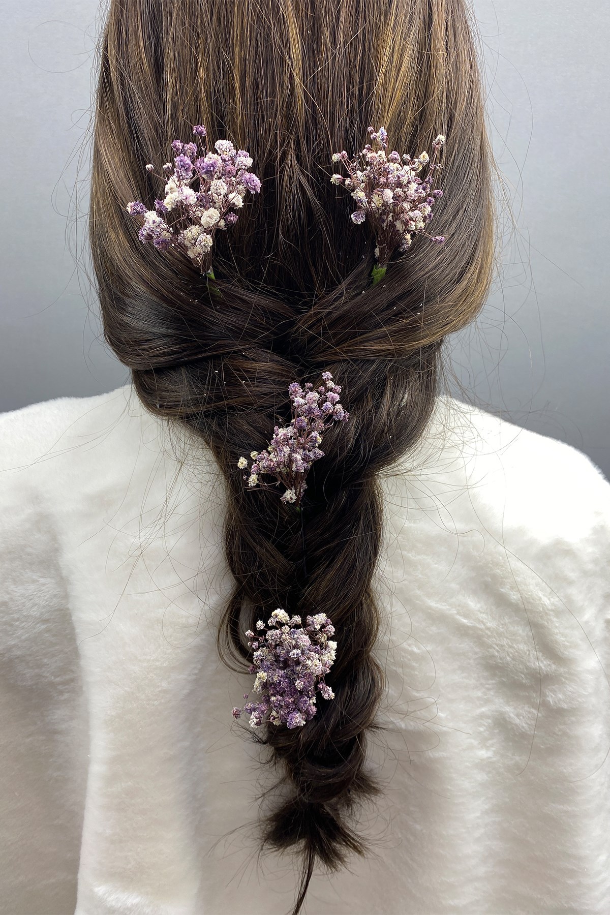 Purple Shocked Natural Gypsum Hair Accessory 5 Pieces