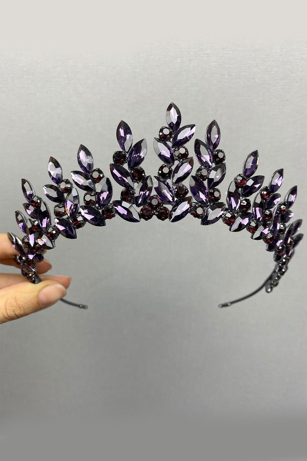Purple Subra Bridal Henna Tiara and Earring