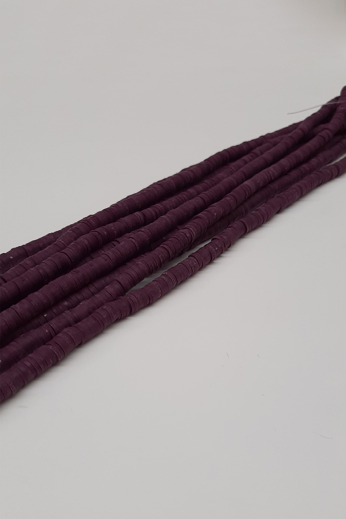 Mürdüm Desenli Fimo Hamur Boncuk 6Mm