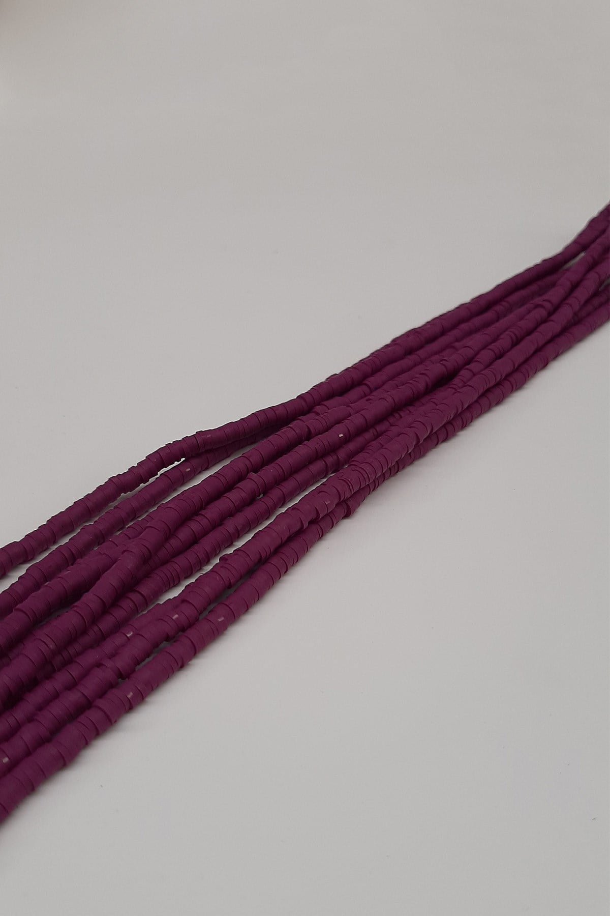 Plum Fimo Dough Beads 4mm