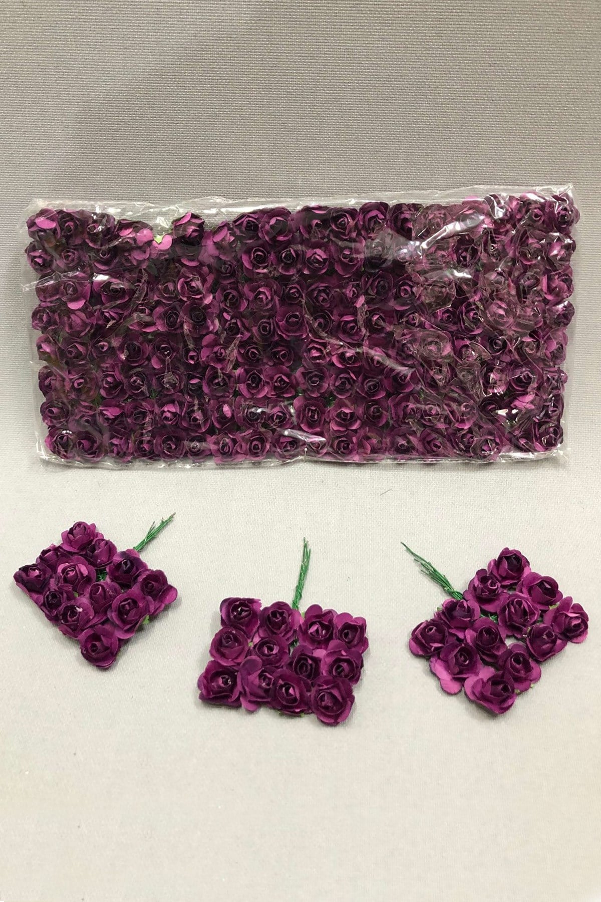 Mürdüm Kağıt Gül Çiçek 1 paket 144 lü 