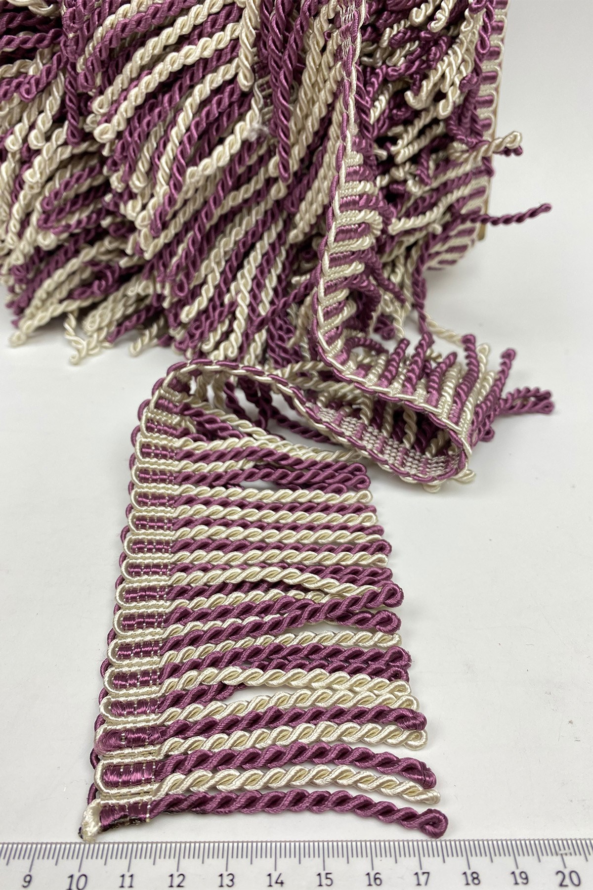 Plum Cream Bouillon Fringe Tassel