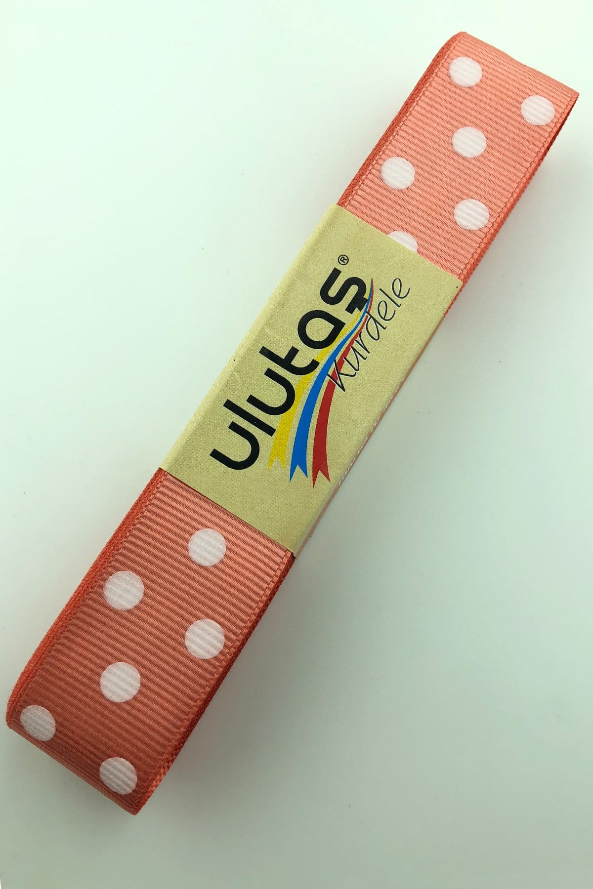 Pomegranate Flower White Polka Dot Grosgrain Ribbon 2.5 cm
