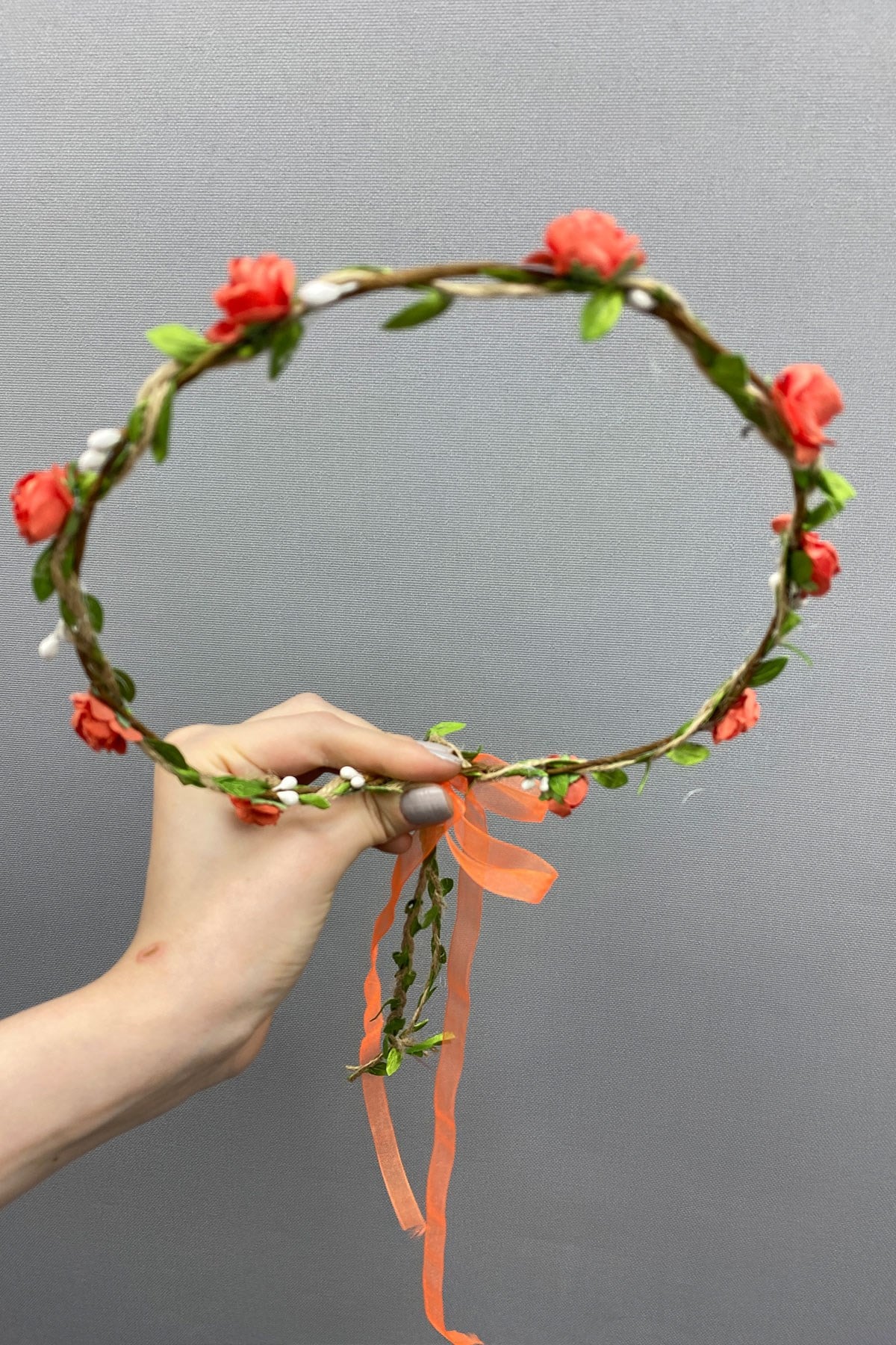 Pomegranate Flower Paper Rose Leaf Bridesmaid Crown and Gift Child Crown