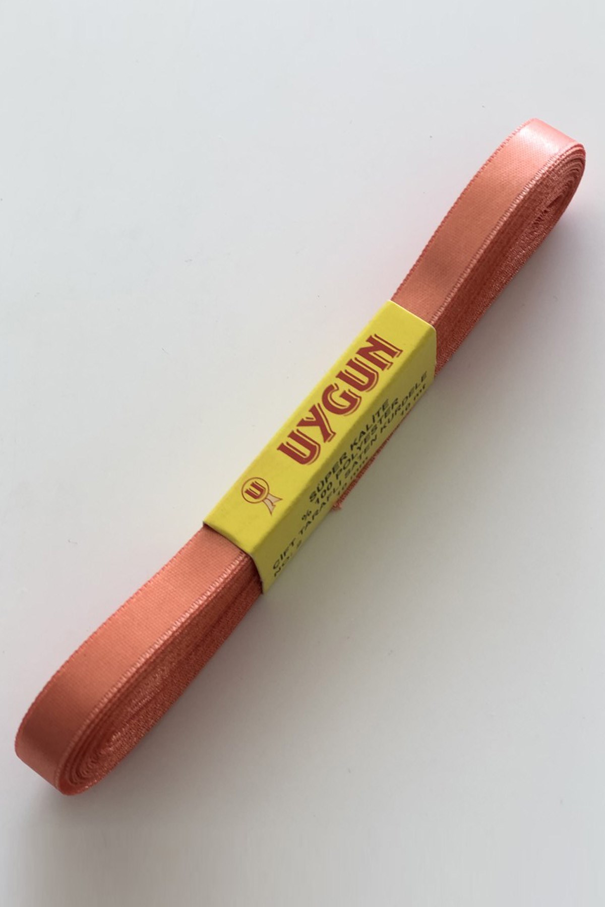 Nar Çiçeği Rengi Saten Kurdele 1 cm