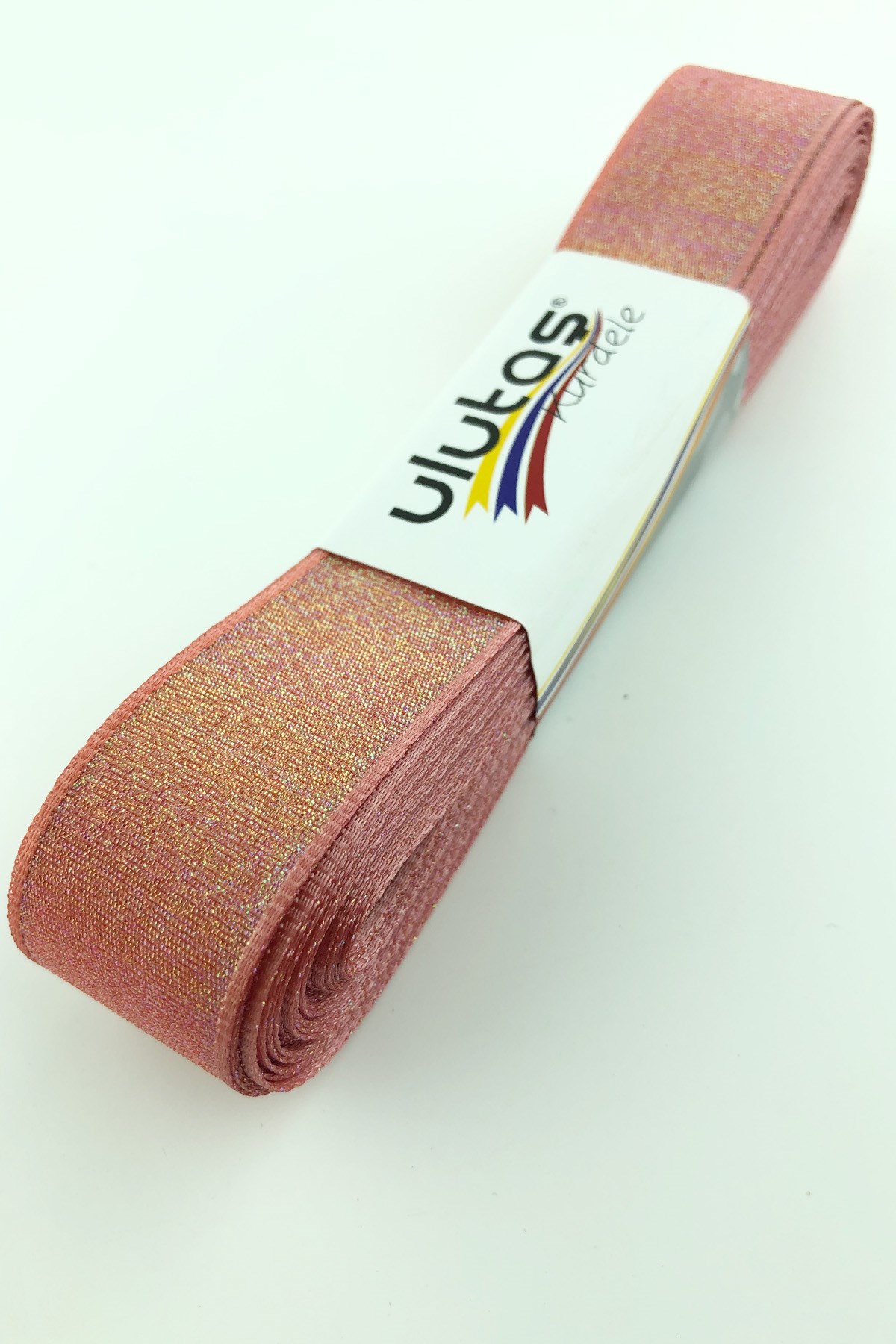 Pomegranate Flower Color Glittery Ribbon 2.5 Cm