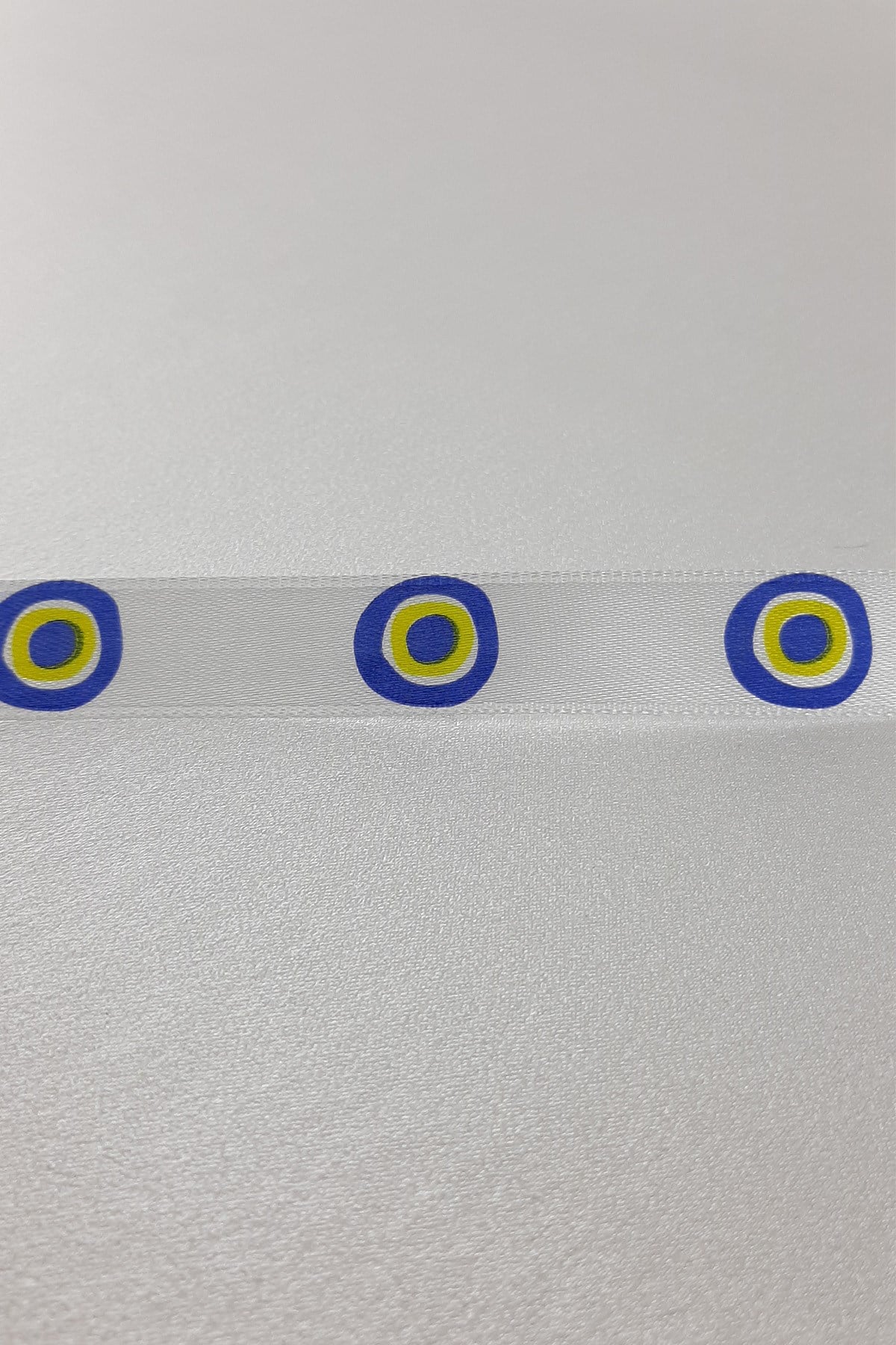 Evil Eye Bead Patterned Ribbon