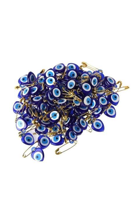 Nazar Boncuklu Çengelli Iğne 100lü
