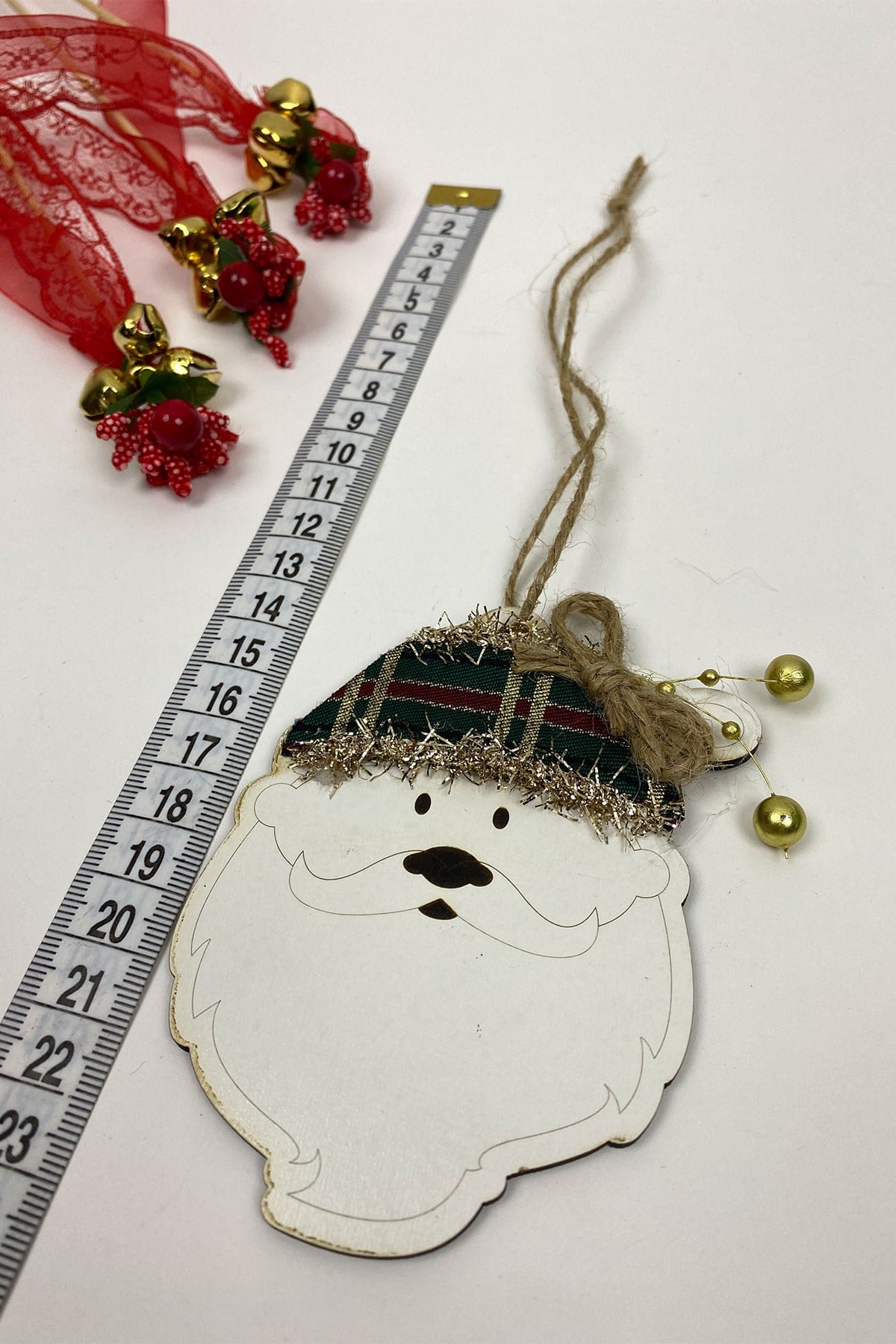 Santa Printed Christmas Tree Ornament