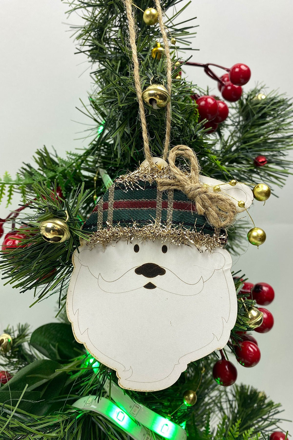 Santa Printed Christmas Tree Ornament