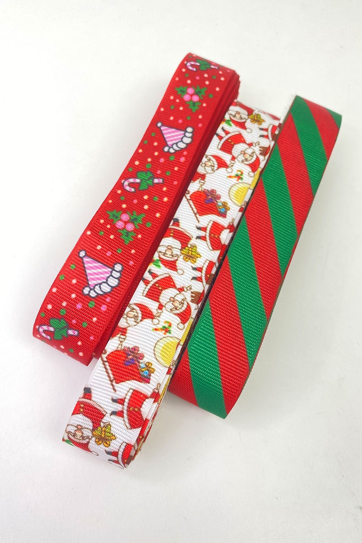Christmas Printed Triple Christmas Ribbon