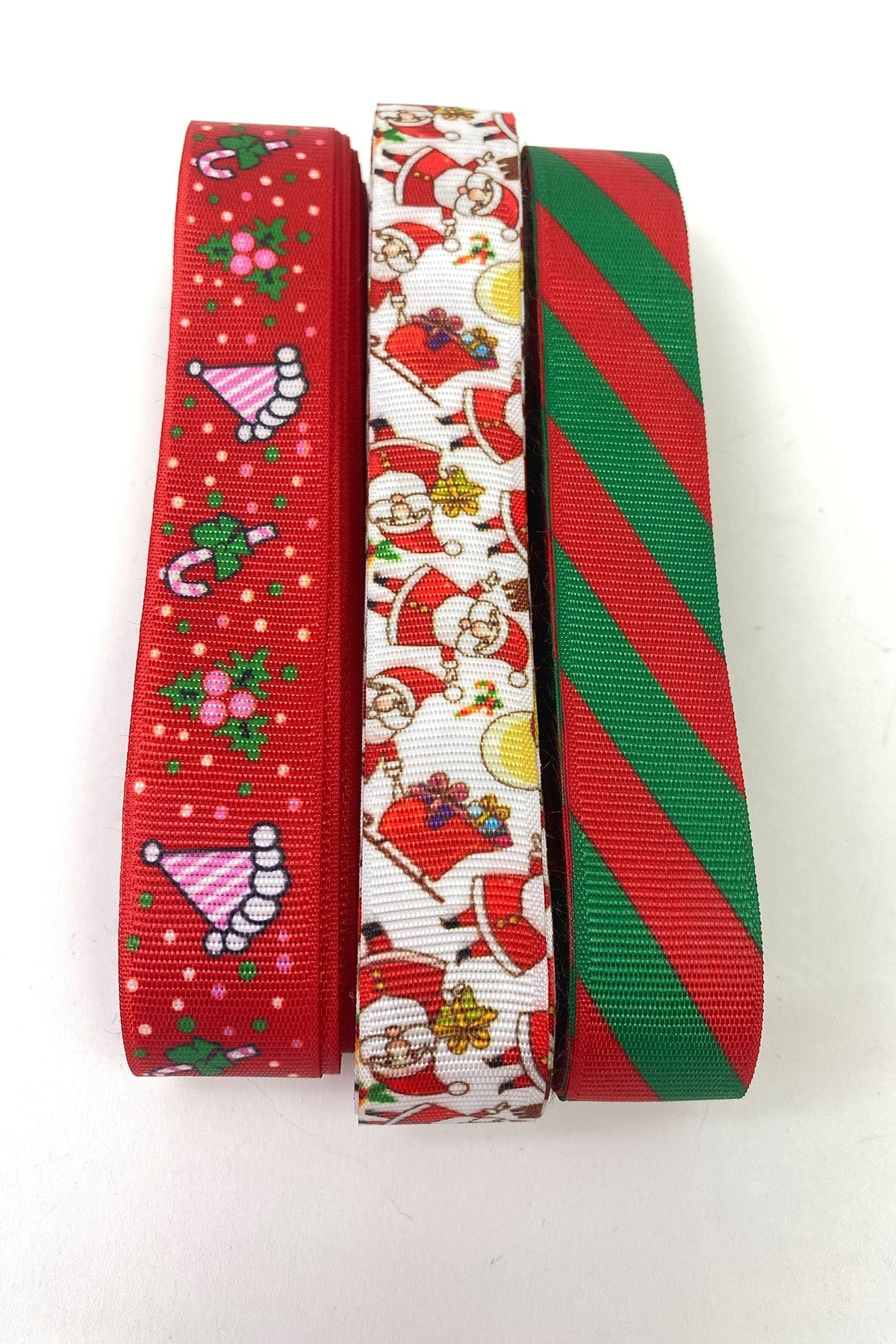 Christmas Printed Triple Christmas Ribbon