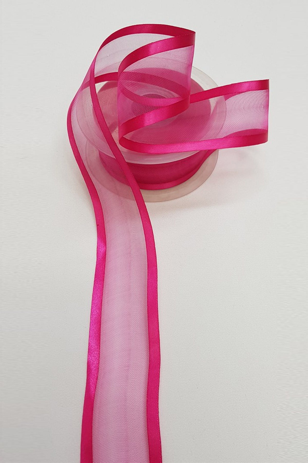 Fuchsia Organza Satin Ribbon 4Cm