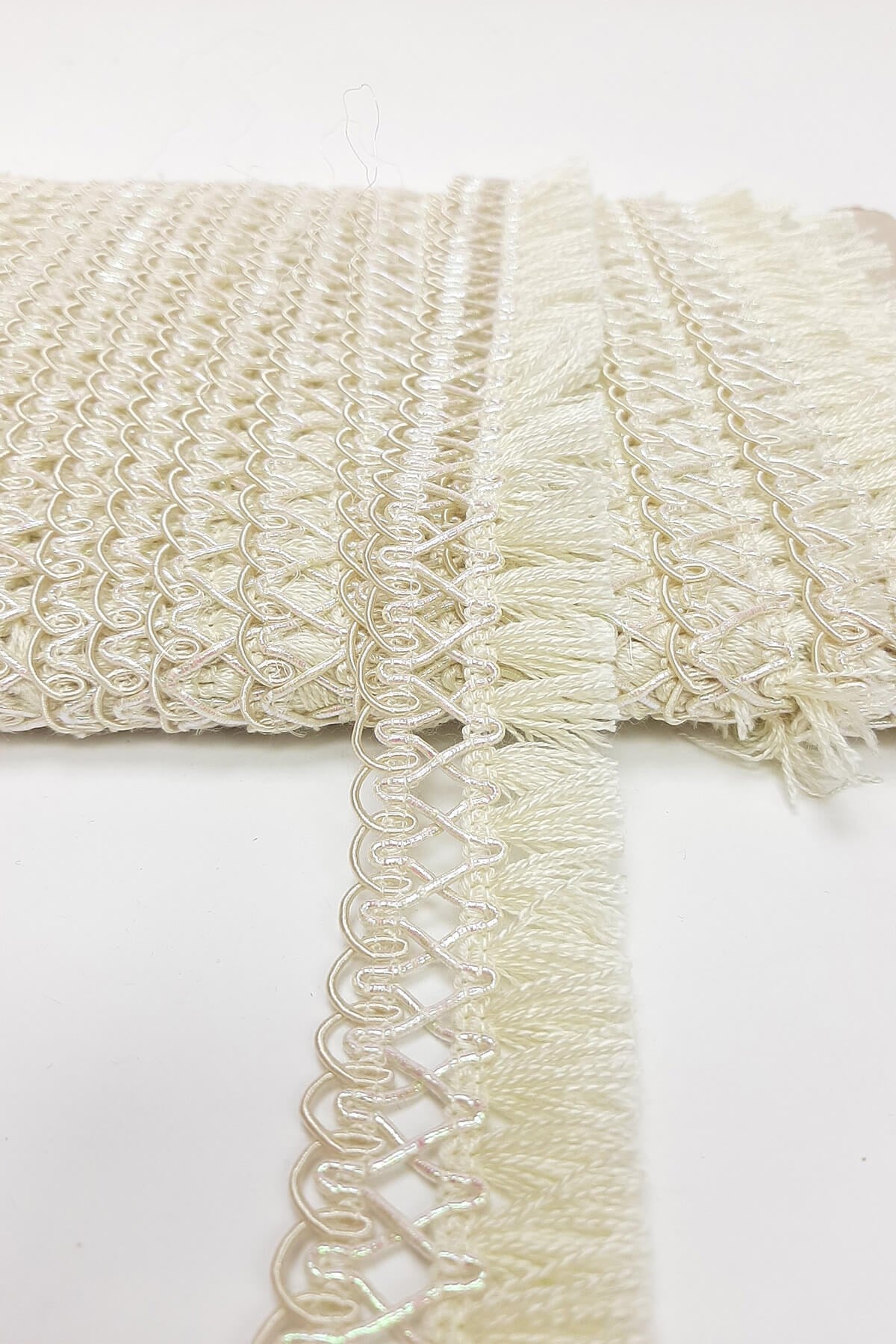 Örgü Püsküllü Saçak Şerit 3 cm