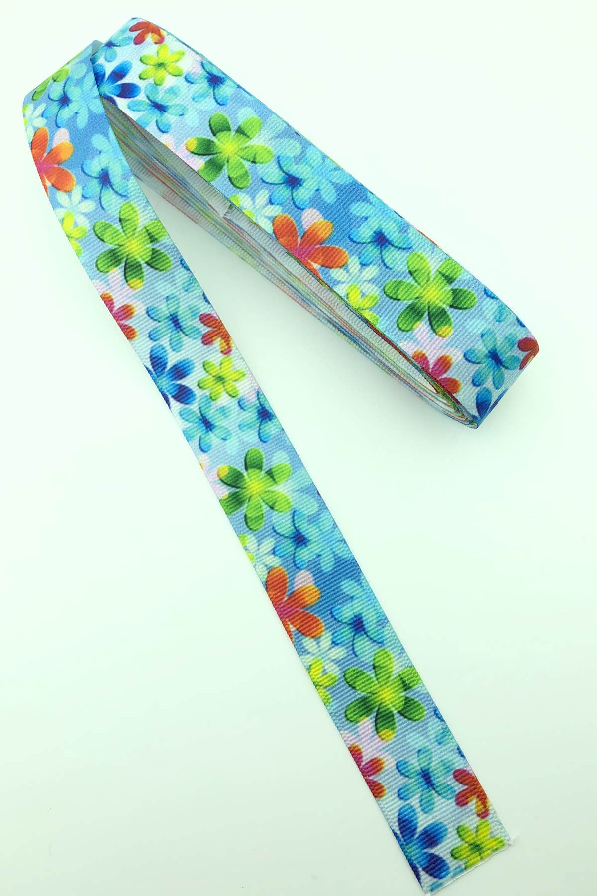 Daisy Patterned Grosgrain Ribbon